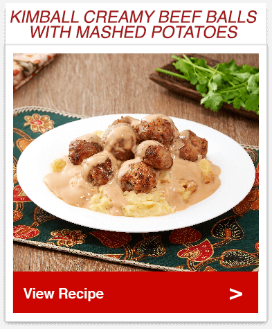 Creamy Beef Balls With Mashed Potatoes