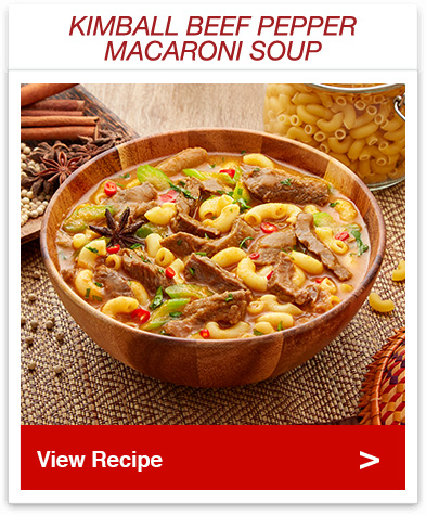 Beef Pepper Macaroni Soup