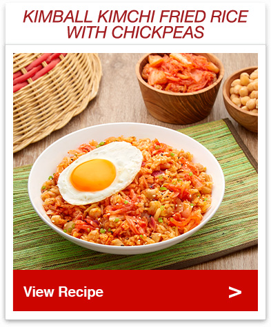 Kimchi Fried Rice with Chickpeas