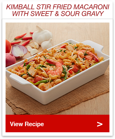 Stir Fried Macaroni with Sweet & Sour Gravy