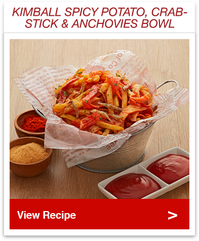 Spicy Crispy Potato, Crabstick and Anchovies Bowl