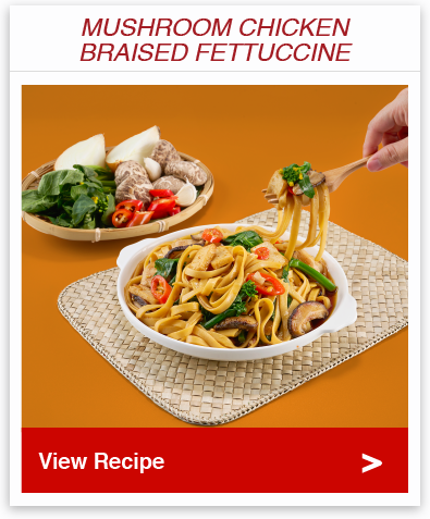 Mushroom Chicken Braised Fettuccine