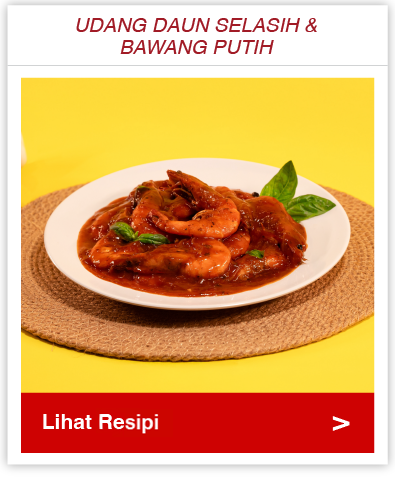Udang Daun Selasih & Bawang Putih