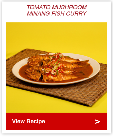 Tomato Mushroom Minang Fish Curry