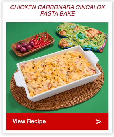 Chicken Carbonara Cincalok Pasta Bake