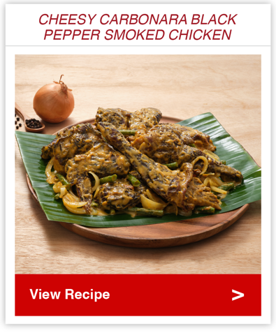 Cheesy Carbonara Black Pepper Smoked Chicken